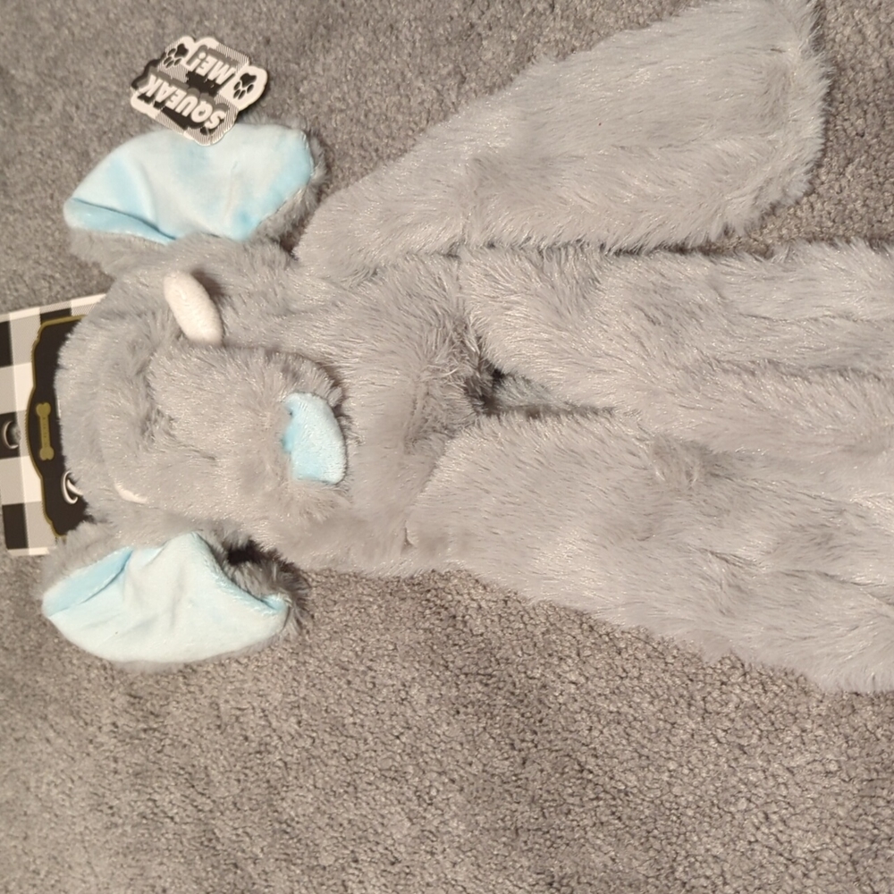 Woof Dog Toy. Grey Elephant.  Squeak Me. Sale SALE